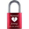 ♥ Love Goals Engraved Love Padlock with Engraving | Individual