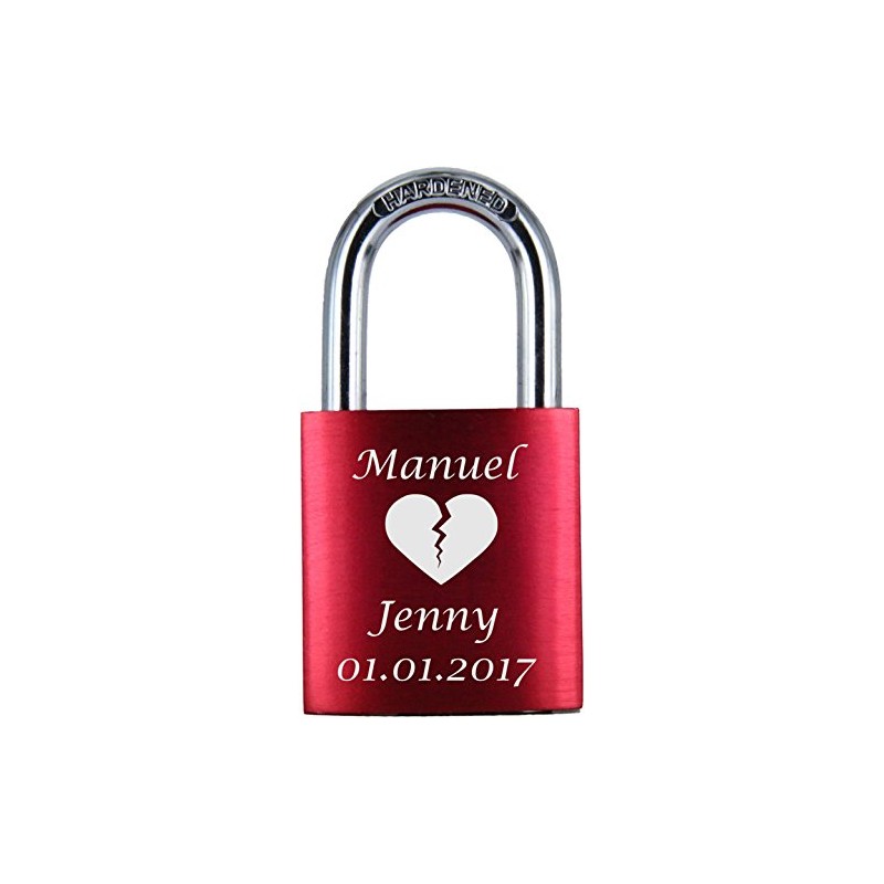 ♥ Love Goals Engraved Love Padlock with Engraving | Individual