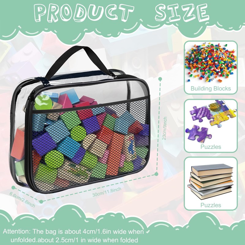 PVC Storage Bags with Zip Black Pack of 4, grey