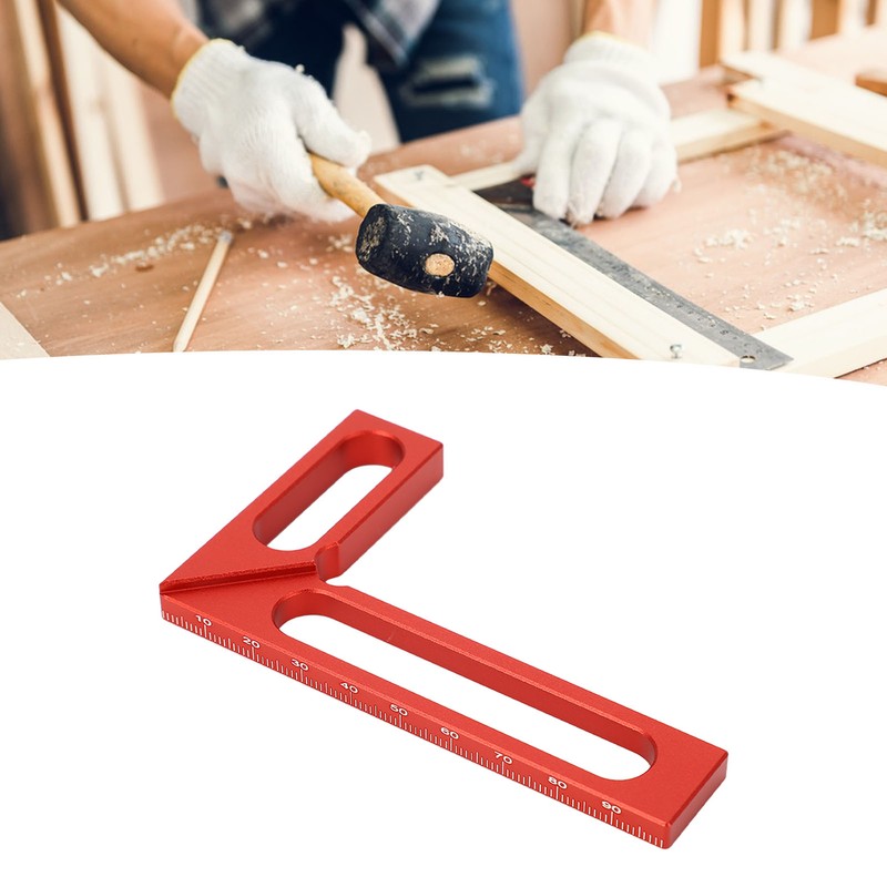 Carpenter Square L Shape Aluminum Alloy Height Measuring Scribing 90°