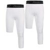 Roadbox Boys One Leg Compression Pants, 2Pack 3/4 Athletic Basketball