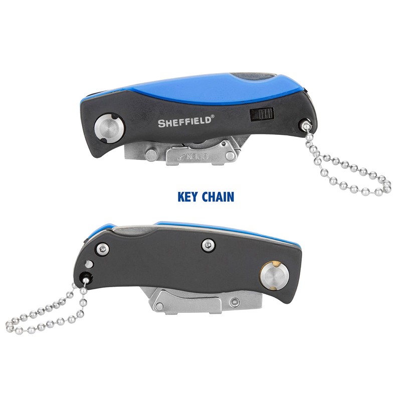 Sheffield Mini Box Cutter, Mini Utility Knife Aluminum Handle, Accepts