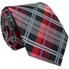 Retreez Elegant Plaid Check Woven Microfiber Men's Tie - Black