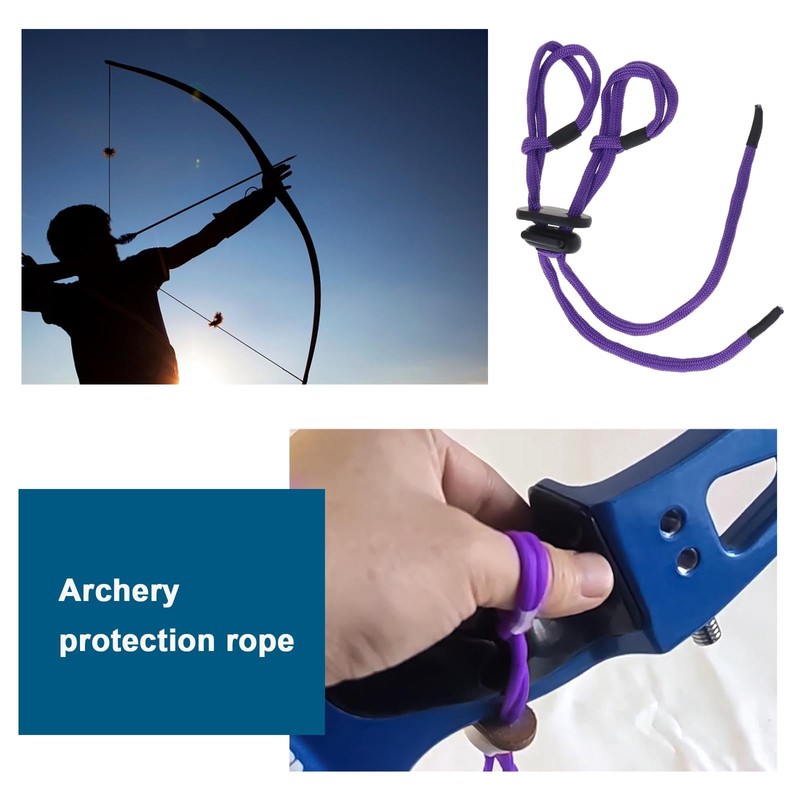 Pack of 2 Archery Finger Sling Adjustable Recurve Bow Finger