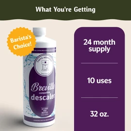 Breville Descaler (10 Uses) Specially Formulated for Your Breville Espresso Machine Made in USA Breville Descaling Solution for Breville 2 Year Supply Carbon Friendly Locally Produced