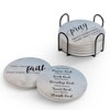 Hoomey Coasters for Drinks with Bible Verses, Set of 6