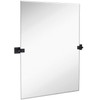 20" x 30" Rectangle Square Black Pivot Mirror
