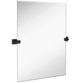 20" x 30" Rectangle Square Black Pivot Mirror
