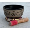 DharmaObjects® Yoga Meditation 6 Inches Ganesh/OM Peace Singing Bowl/Cushion/Rosewood Mallet