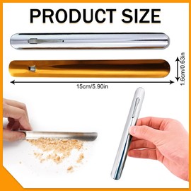 MIRKUZI 2-Piece Compact Table Crumb Remover, Table Broom, Crumb Brush, Table Sweeper, Easy and Quick to Remove Crumbs from the Table (Gold Silver)