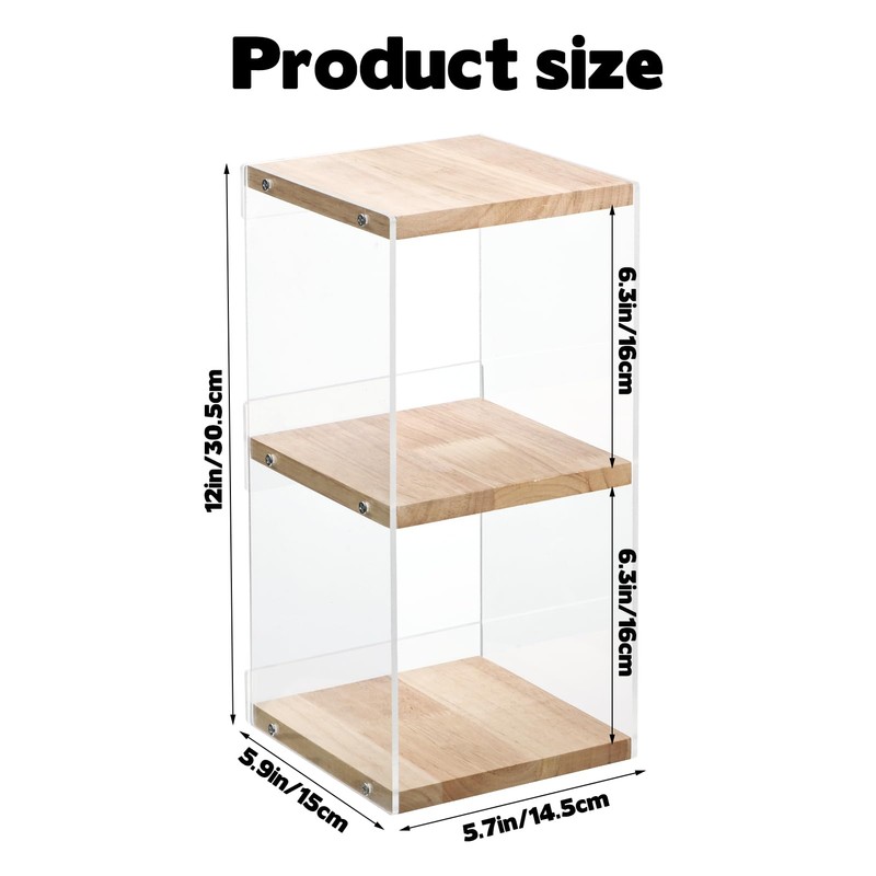 Rainmae CD Holder Desk Rack Organizer, Wooden CD Holder Stand,