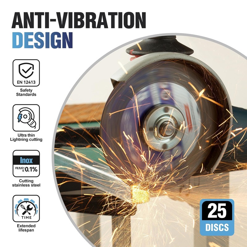 Selead 25 PCS Cutting Discs 125mm Metal and Stainless Grinder