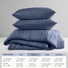 Comfort Spaces Navy Queen Comforter Set - 3 Piece Pintuck