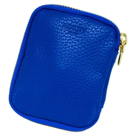 Agility affa "Double" Key Case, Key Pouch, Smart Key, 2 Card Slots, Coin Purse, Genuine Leather, blue