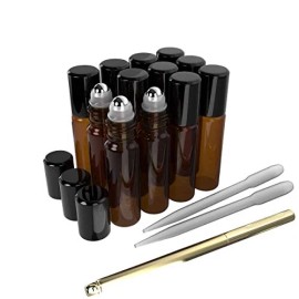 Culinaire 10 ml Amber Glass Bottles, 12 Pack