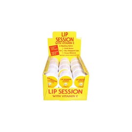Lip Session Lip Balm (Cold Sores, Dry Chapped Lips & Fever Blisters) Vanilla Flavor .33 Oz. (24)