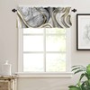 Savannan Window Curtains Valances, Marble Texture Line Black Gold White