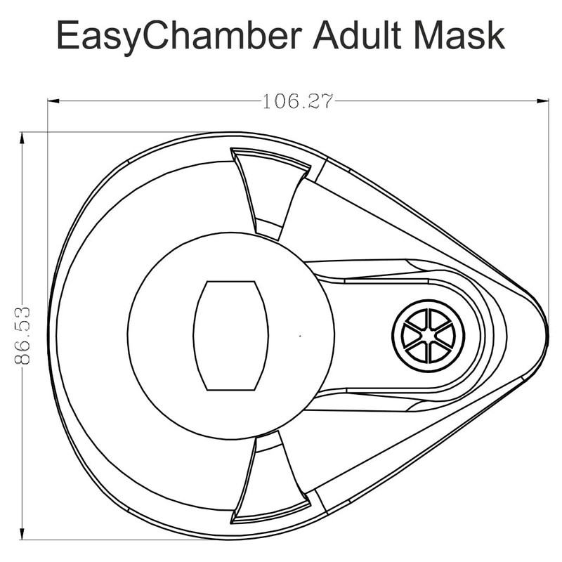 EasyChamber EasyChamber Anti-Static Spacer Device with Adult Mask, Inhaler Chamber,