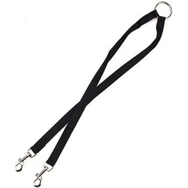Black Double Dog Leash Lead,Adjustable Two Dog Leash Pet Traction Rope with D Coupler N Lead Collars, Pet Supplies