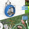 Garden Hose Holder Metal Water Hose Holder with Storage Basket
