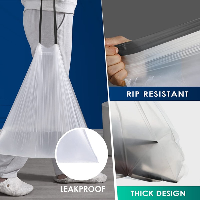 1 Gallon 100 Counts Mini Strong Drawstring Trash Bags Garbage