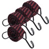 Adjustable Flat Bungee Cord with Hook, Heavy Duty Thickened &