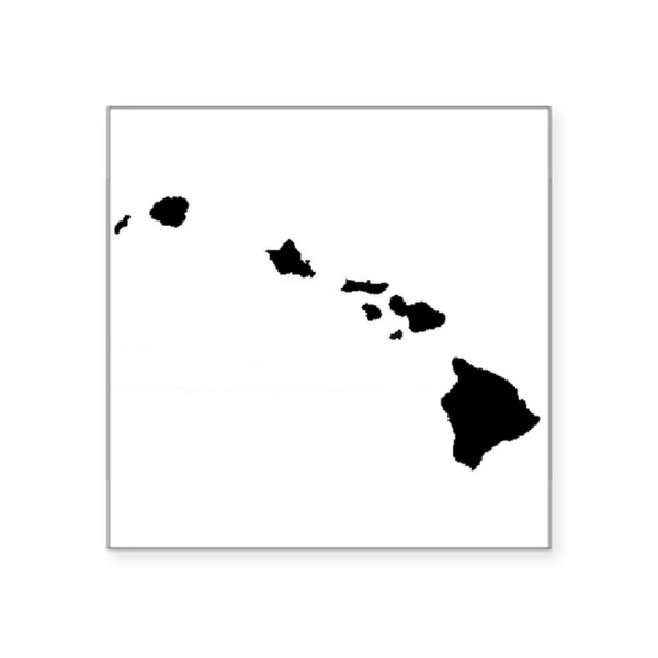 CafePress Hawaiian Islands Sticker Square Bumper Sticker Car Decal