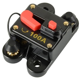 RKURCK Circuit Breaker 100A Car Audio Fuse Holder 100 Amp for Trolling Motor Auto Marine Boat ATV RV Stereo Audio Inverter System Protection