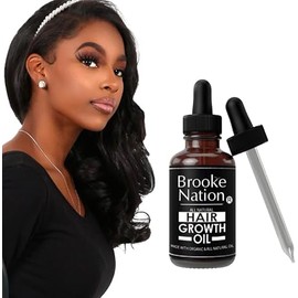 BrookeNation Natural Hair Growth Oil for Thickening & Repair