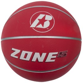 Baden Junior Zone Rubber Basketball, Indoor and Outdoor Ball, Red, Size 5
