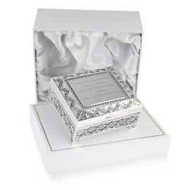 Girl's 16th Birthday Gift, Girl's 16th Birthday Silver Plated Trinket Box in a Satin Lined Presentation Box, Girl's 16th Birthday Gift Idea