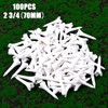 BOXOB 100pcs Plastic Golf Tees, Length 4-Prong White Bulk Golf