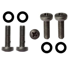 Black M8 x 12mm TV Wall Mount Bracket Screws for TVs All Brands Pan Head Bolts + Washers G02C