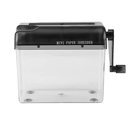 Mini trituradora manual de corte de papel A6 para oficina, hogar, escuela, trituración rápida de documentos, operación de manivela, segura y compacta 