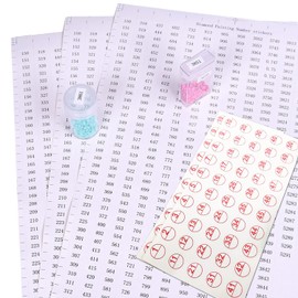 DQDEDIAN Color Number Stickers, 546 Labels for Diamond Painting Accessory Storage Box, Self Adhesive Diamond Painting Tools Kits for Adults and Kids (5 Sheets)