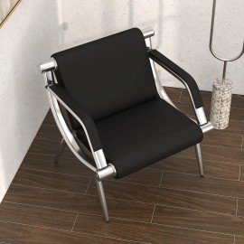 Kinbor PU Leather Waiting Room Chair with Armrest Reception Chair Office Furniture