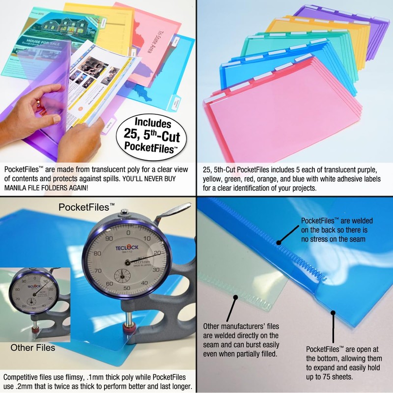 Ultimate Office StationMate Desktop Organizer (Includes 25, 5th-Cut PocketFiles). Complete