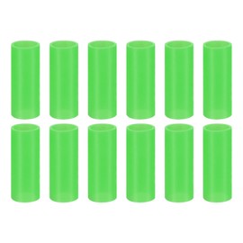 uxcell 12pcs Silicone Straw Tips, Metal Straw Covers, Soft Reusable Straws Tips Fit for 12mm/0.47" OD Stainless Steel Straws (Green, 42mm Long）