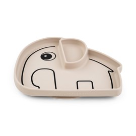 Done by Deer 1799239 Kindersnackteller Stick & Stay - Elefant Elphee sand