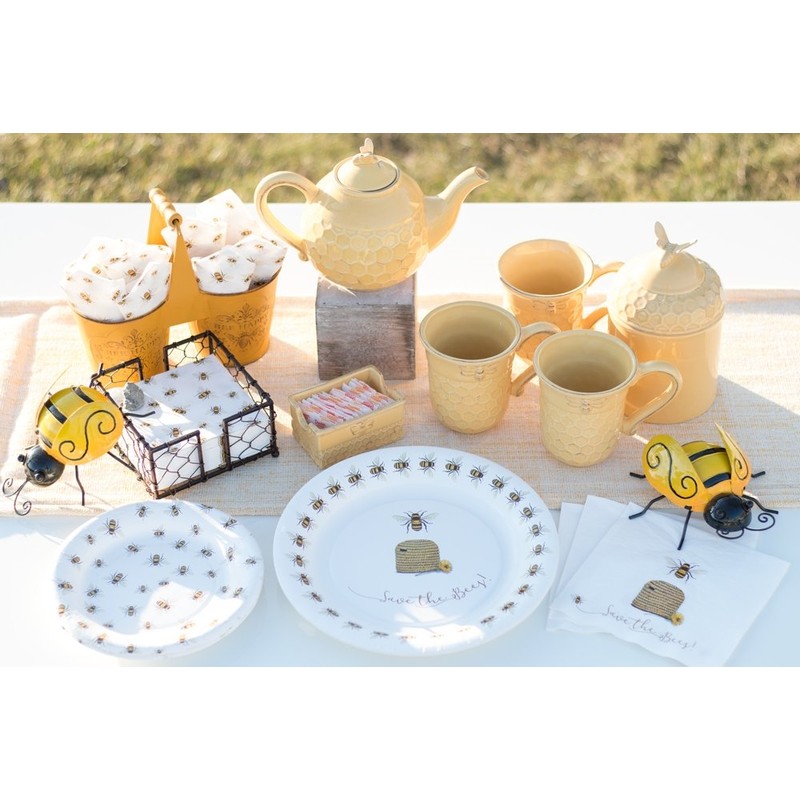 Boston International Ceramic Sugar Packet Holder, Honeycomb 4 x 2.75-Inches