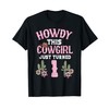 Howdy This Cowgirl Just Turned 1st Birthday Kids Girls T-Shirt