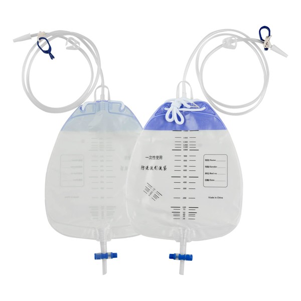 10 PCS Urinary Drain Bags,Catheter Night Bags,Urine Collection Bag with Anti-Reflux Chamber Medical Drain Bag Drainage Tub1500 ml,Protable Wearable Urine Bag Urinal System (Pagoda Connector)