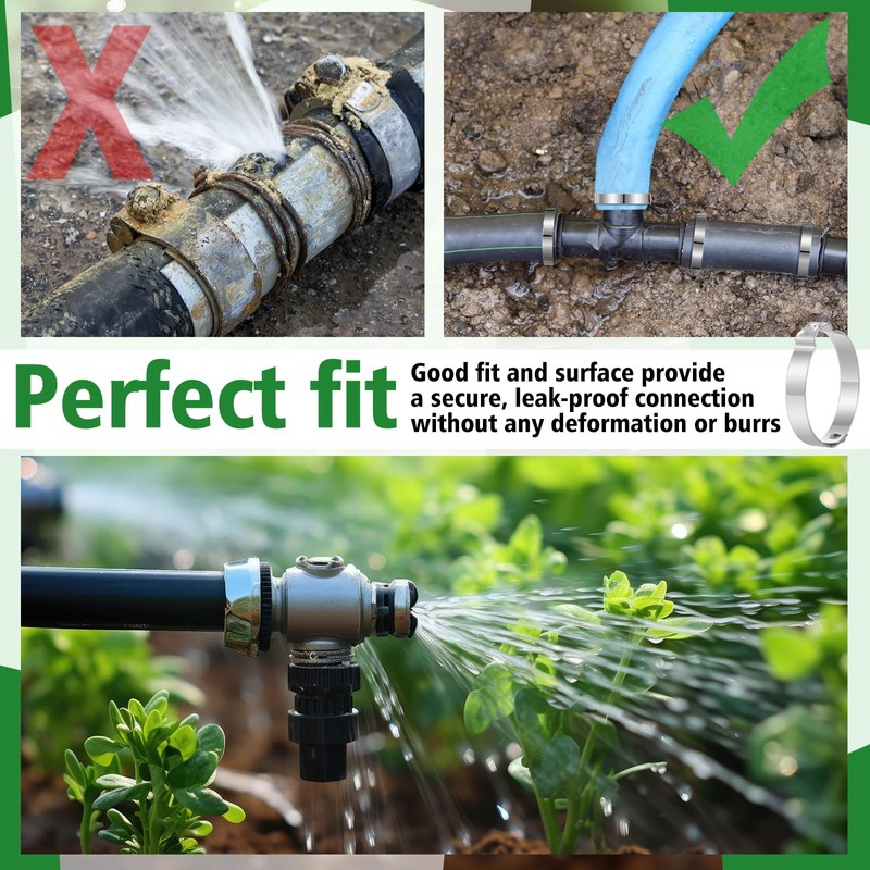 Duraaamo 50 Pcs 1" Irrigation Sprinkler Clamp Pinch Double Gripping