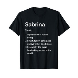 Sabrina Name Definition Funny Dictionary T-Shirt