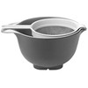 Homco VNMIXSETGRY Bowl Colander Seet Set, Nylon, Gray