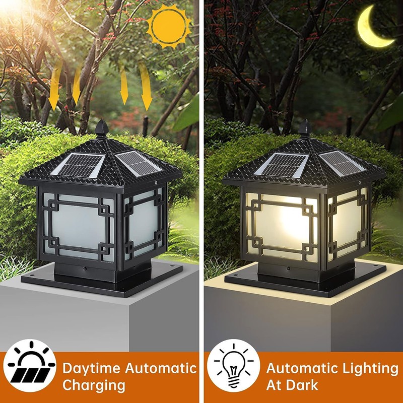 Outdoor Solar Post Cap Light Modern Luxury LED Landscape Lighting