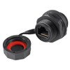 Cuatro conectores de cable de red local Ethernet RJ45 cat6