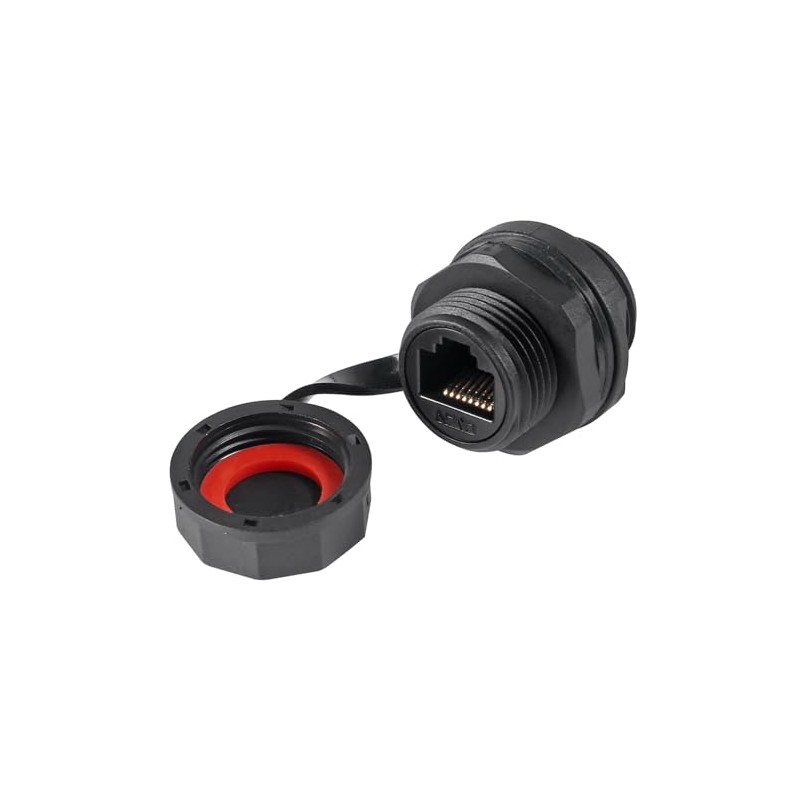 Cuatro conectores de cable de red local Ethernet RJ45 cat6