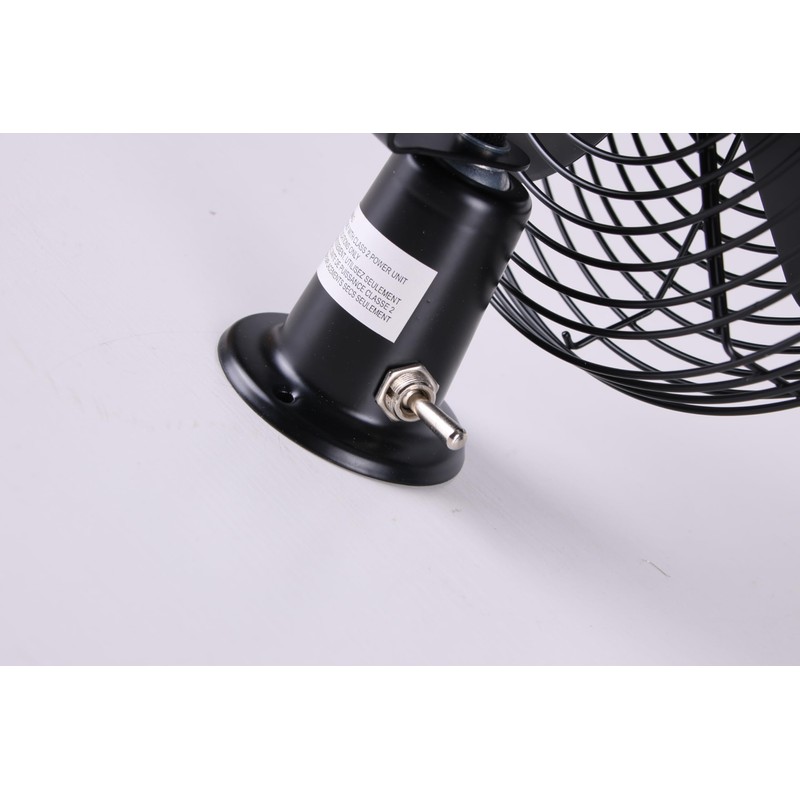 Volcode 12V 8" Heavy Duty Metal Dash Fan - 2