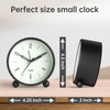 Analog Alarm Clock, 4 inch Super Silent Non Ticking Small